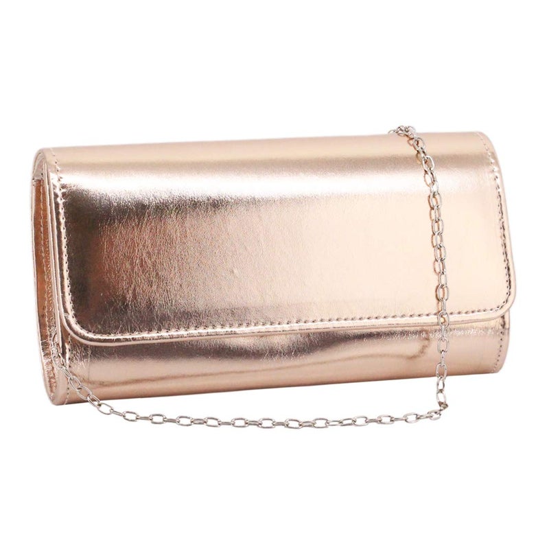 Naimo Womens Shiny Glaze Shoulder Envelope Evening Purse Wedding Party Clutch Bag - Image 1